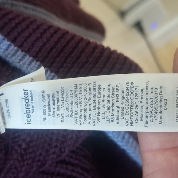 Icebreaker Women's Merino Lodge Long Sleeve Half Zip Sweater - NIGHTSHADE/ KYANI - Picture 10 of 11